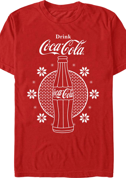 Red Christmas Bottle Coca-Cola T-Shirt - main product image