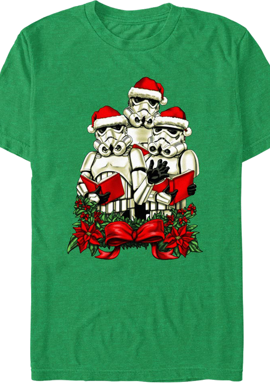Christmas Caroling Stormertroopers Star Wars T-Shirt - main product image