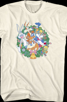 Christmas Wreath Looney Tunes T-Shirt