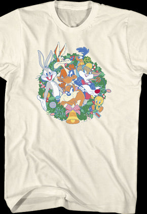 Christmas Wreath Looney Tunes T-Shirt