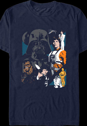 Classic Characters Collage Star Wars T-Shirt