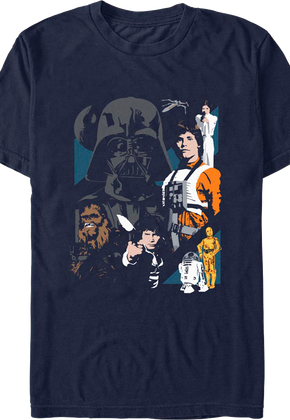 Classic Characters Collage Star Wars T-Shirt
