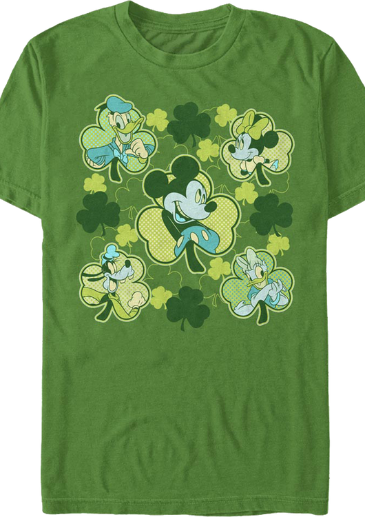 Classic Characters St. Patrick's Day Clovers Disney T-Shirt - main product image