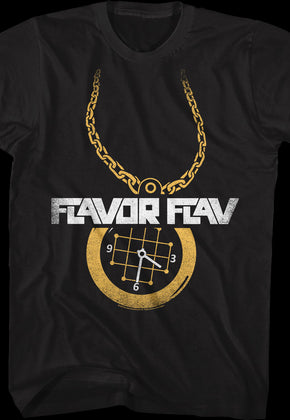 Clock Necklace Flavor Flav T-Shirt
