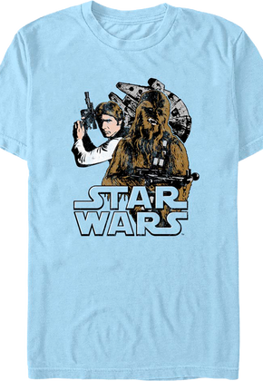 Co-Pilots Han Solo and Chewbacca Star Wars T-Shirt