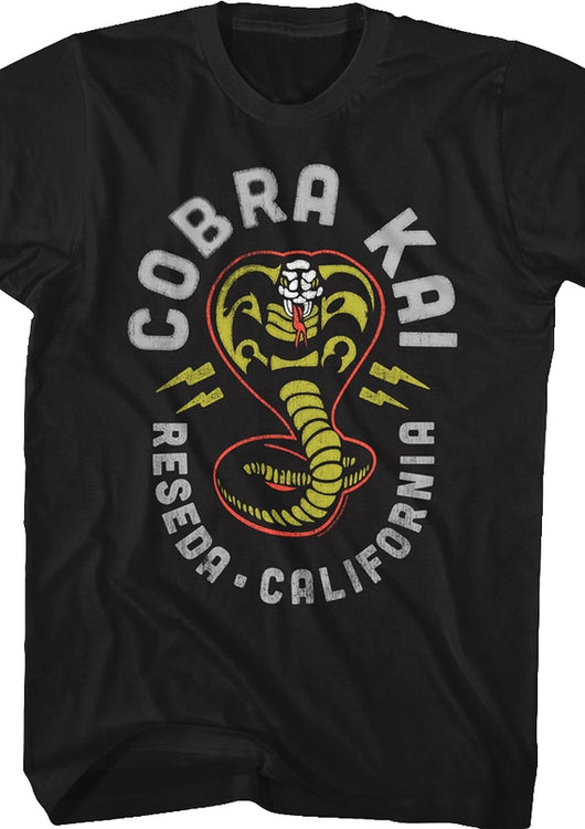 Cobra Kai Lightning Logo Karate Kid T-Shirt - main product image