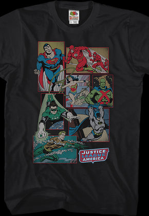 Collage Justice League of America T-Shirt