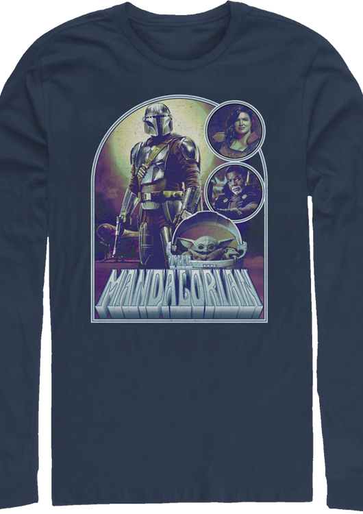 Collage Poster The Mandalorian Star Wars Long Sleeve Shirt - main product image