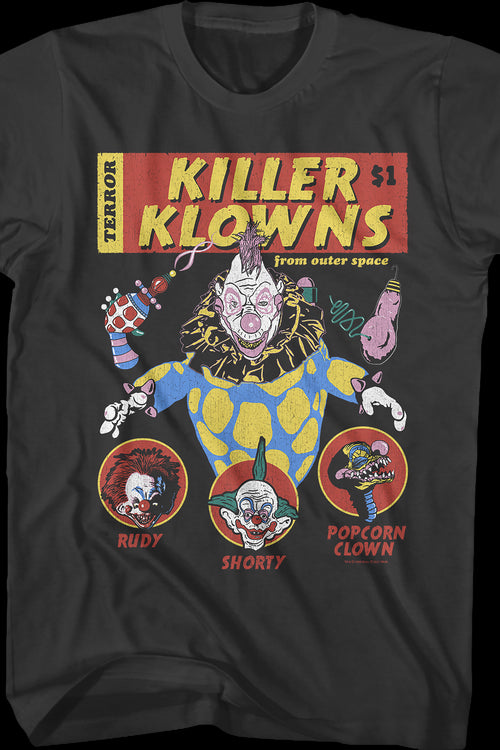 Comic Book Cover Killer Klowns From Outer Space T-Shirtmain product image