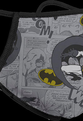 Comic Panels Batman Face Mask
