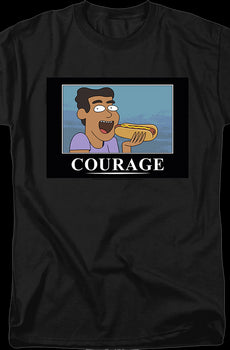 Courage Poster Rick And Morty T-Shirt