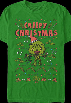 Creepy Christmas Creature From The Black Lagoon T-Shirt