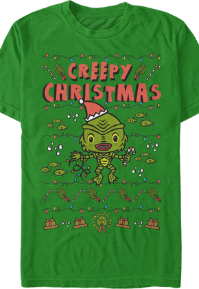 Creepy Christmas Creature From The Black Lagoon T-Shirt