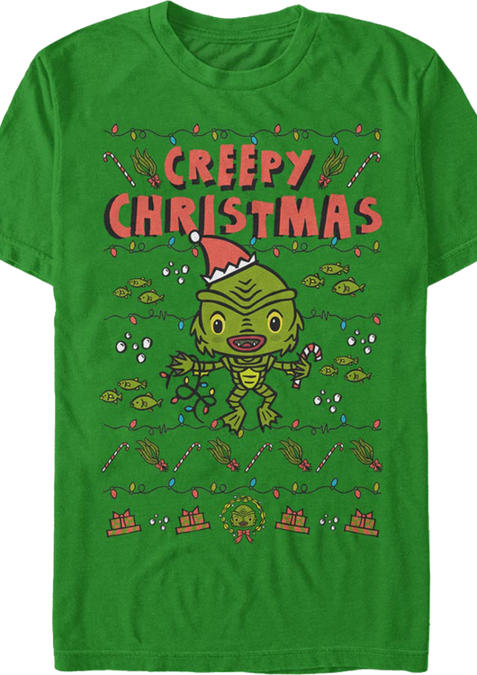Creepy Christmas Creature From The Black Lagoon T-Shirt - main product image