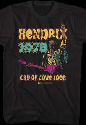 Cry Of Love Tour Jimi Hendrix T-Shirt