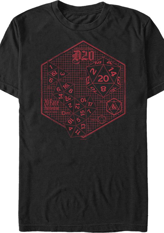 D20 Dungeons & Dragons T-Shirt - main product image