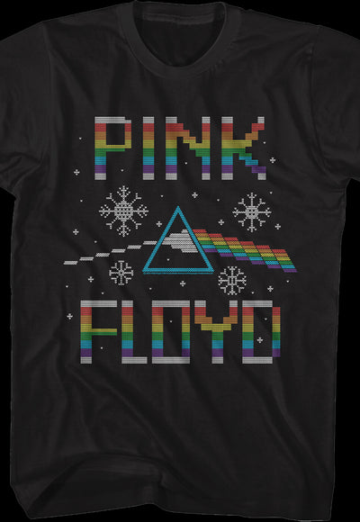 Dark Side of the Moon Faux Ugly Christmas Sweater Pink Floyd T-Shirt