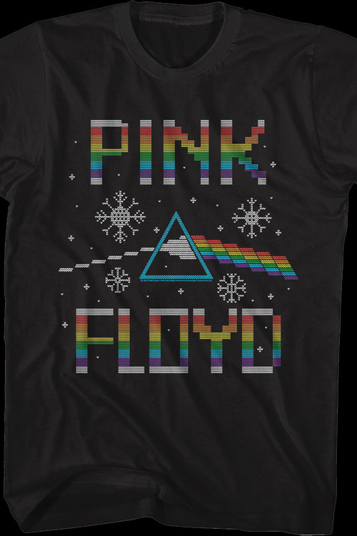 Dark Side of the Moon Faux Ugly Christmas Sweater Pink Floyd T-Shirtmain product image