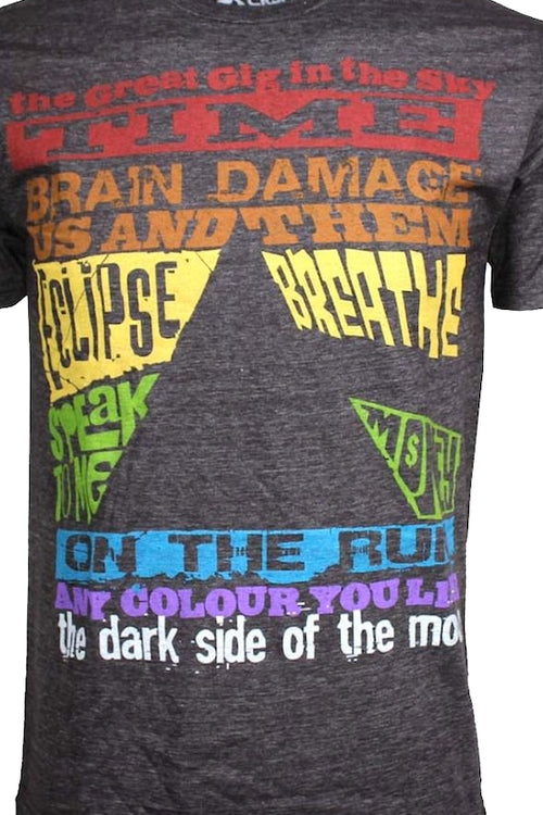 Dark Side of the Moon Track List Pink Floyd T-Shirtmain product image