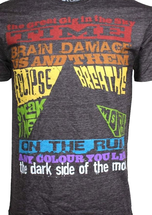 Dark Side of the Moon Track List Pink Floyd T-Shirt - main product image