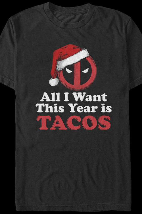 Deadpool Christmas Tacos T-Shirtmain product image