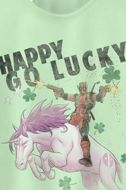 Ladies Deadpool Happy Go Lucky Marvel Comics Racerback Tank Topmain product image
