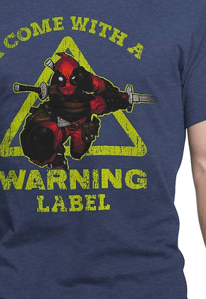 Deadpool I Come With A Warning Label Marvel Comics T-Shirt