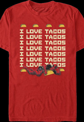 Deadpool I Love Tacos Marvel Comics T-Shirt