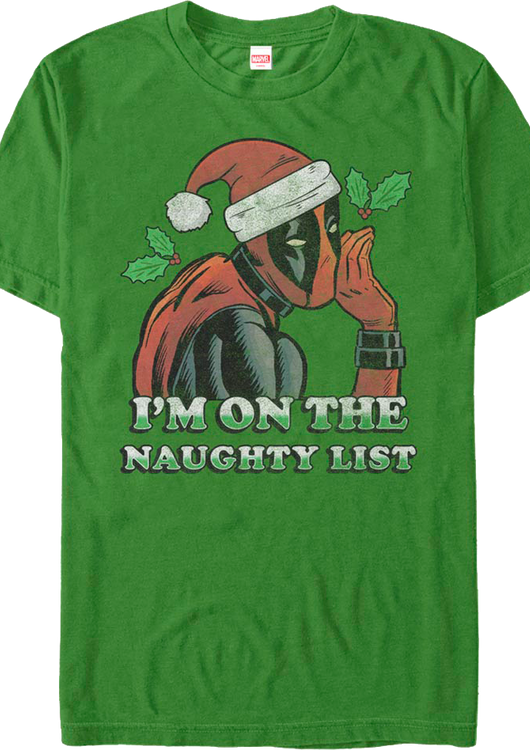 Deadpool I'm On The Naughty List Marvel Comics T-Shirt - main product image