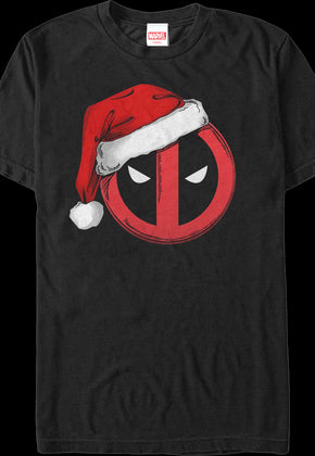 Deadpool Santa Claus Hat Marvel Comics T-Shirt