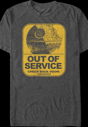 Death Star Out Of Service Star Wars T-Shirt
