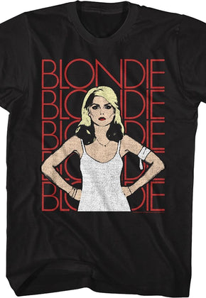 Debbie Harry And Repeating Band Name Blondie T-Shirt