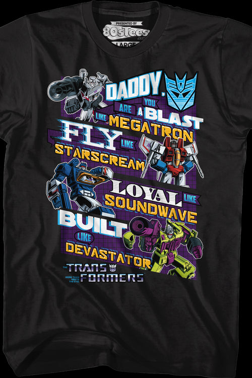 Decepticons Father's Day Transformers T-Shirtmain product image