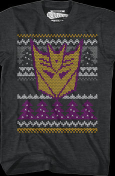 Decepticons Faux Ugly Christmas Sweater Transformers T-Shirt