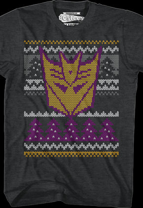 Decepticons Faux Ugly Christmas Sweater Transformers T-Shirt