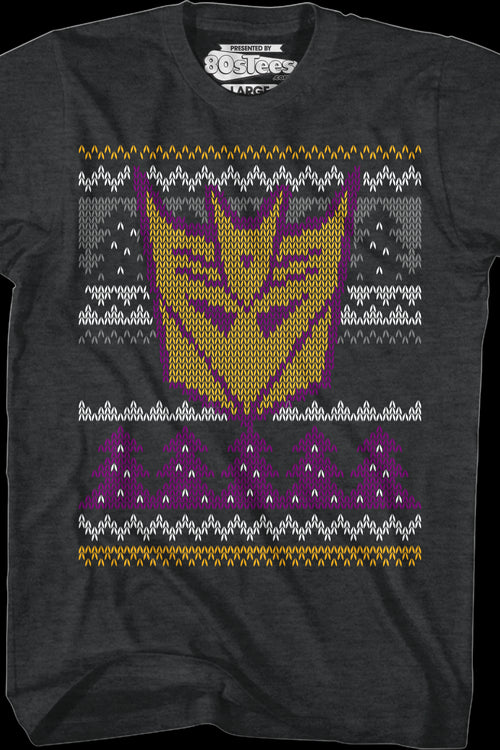 Decepticons Faux Ugly Christmas Sweater Transformers T-Shirtmain product image