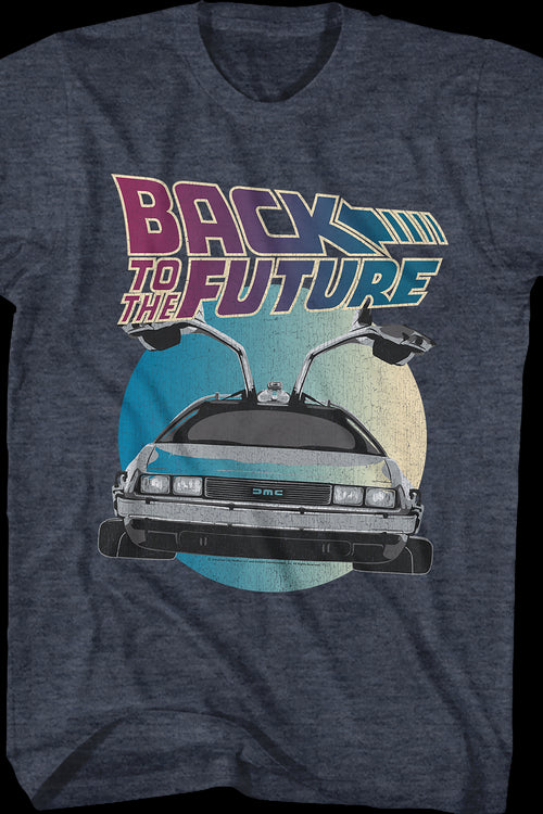 DeLorean Circle Back To The Future T-Shirtmain product image