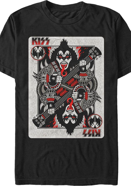 Demon Playing Card KISS T-Shirt - main product image