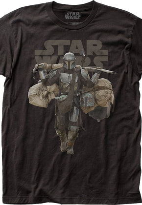 Din Djarin Heavy Lifting The Mandalorian Star Wars T-Shirt