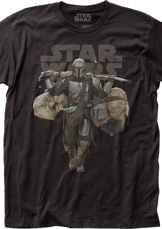 Din Djarin Heavy Lifting The Mandalorian Star Wars T-Shirt - main product image