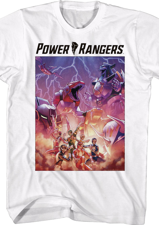 Dinozords Poster Mighty Morphin Power Rangers T-Shirt - main product image