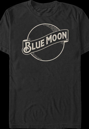 Distressed Black Logo Blue Moon T-Shirt