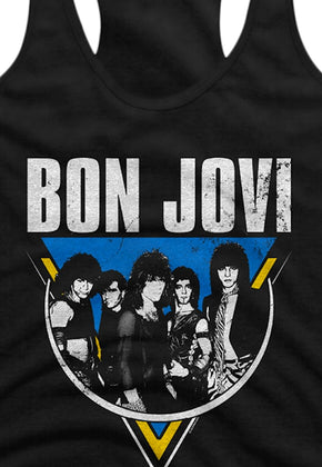Ladies Distressed Bon Jovi Racerback Tank Top