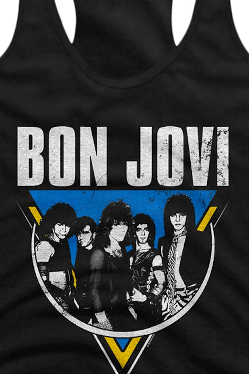 Ladies Distressed Bon Jovi Racerback Tank Topmain product image