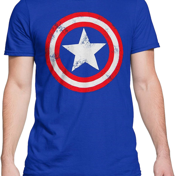Distressed Captain America Shield Shirt