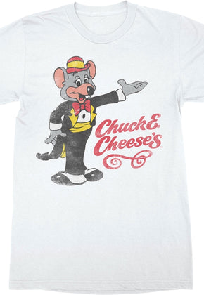 White Distressed Chuck E. Cheese's T-Shirt