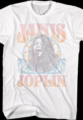 Distressed Circle Janis Joplin T-Shirt