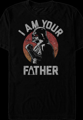 Distressed Darth Vader I Am Your Father Star Wars T-Shirt