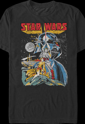 Distressed Episode IV Poster Star Wars T-Shirt