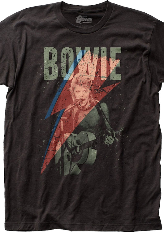 Distressed Lightning Bolt David Bowie T-Shirt - main product image